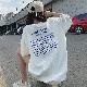 ポリエステル半袖ファッションカジュアルプラスサイズ韓国系夏ラウンドネックプルオーバーホワイトグリーンブラックプリント20~30代アルファベット配色プリント長袖Ｔシャツ