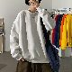 【人気集中アイテム 人気を獲得♡】シンプル ファッション 韓国系 ショート丈 ラウンドネック プルオーバー 無地 メンズ