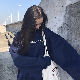 人気・大活躍韓国系ファッション簡約・シンプル秋冬ラウンドネックプルオーバーアルファベットパーカー