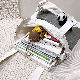 オールシーズンホワイト帆布ファスナー斜め掛け配色定番ショルダーバッグ·ハンドバッグ
