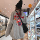 【定番オススメ】大活躍 人気 韓国系 ファッション 学園風 ゆったり 通勤けだるい風 トレーナー 刺繍 カートゥーン パーカー トップス