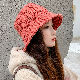 秋冬グリーンブラックレッドキャメルベージュパープル20~40代ニットサークル帽子