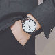 カジュアル定番防水深度30ｍレザークォーツ時計リトルニードル配色縁取りラウンドブラック系ホワイト系合金腕時計