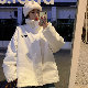 【人気位商品冬超目立つファッション】カジュアルハイネックジッパースエード多機能無地綿コート