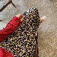 合成繊維シンプルファッション韓国系ロング春夏ホワイトグリーンプリントハイウエストAラインプリントスカート
