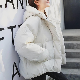 【気質アップ】理想的学園風 上品なシルエット 韓国風 ファッション シンプル フード付き シングル ブレスト 無地 綿コート