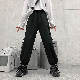 【着回し力抜群】韓国風ファッション シンプル ファッション カジュアル ハイウエスト レギュラー丈 無地 カジュアルパンツ