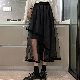ファッションスウィート韓国系ロングハイウエストAライン無地なしスカート