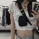 【売り切れ必至】韓国 ファッション 韓国 安い 通販 ナイロンファスナー 斜め掛け 無地 シンプル ショルダーバッグ·ハンドバッグ