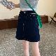 セクシー韓国系夏切り替え透かし彫りAラインスカート
