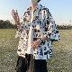 ポリエステル半袖ファッションカジュアル一般一般夏折り襟シングルブレストアルファベットプリントなしトップス