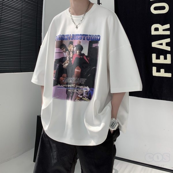 絶対流行 超人気 プリント ラウンドネック カジュアル 夏 ファッション 韓国系 トップス