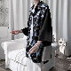 ポリエステルシンプルファッション一般一般春夏折り襟シングルブレスト配色プリントボタン五分袖アウター