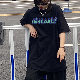 韓国系アルファベットラウンドネックカジュアルストリート系夏ファッションプリントシンプルトップス