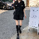 【人気ファッション】折襟 プリーツ スカート ファッション 夏 ハイウエスト セットアップ