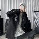 【韓国風ファッション】ブレザー 長袖 シンプル ファッション 春秋 折り襟 シングル ブレスト アルファベット プリント ボタン アウター スーツ