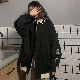 【韓国系ファッション】POLOネック シングル ブレスト 春秋 レトロ アルファベット ジャケット