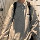 【人気爆発】春 服 メンズ コーデ 長袖 シンプル ファッション カジュアル  POLOネック プルオーバー アップリケ 無地 Tシャツ・POLOシャツ