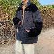 シンプル配色長袖秋冬ファッション韓国 通販 サイト メンズブラックファスナースタンドネックジッパーファッションカジュアルアウター