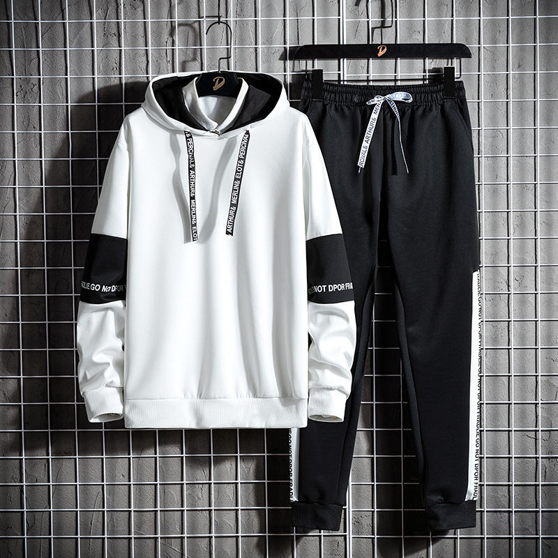 【セットでお得】メンズ ファッション 激安 セール  服 通販 韓国系 スポーツウェア ブラック ホワイト セットアップ