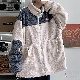 【韓国風ファッション】シンプル 一枚で視線を奪う 配色 冬 ポリエステル 長袖 ファスナー ラムウール スタンドネック ジッパー アウター