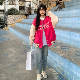 韓国系シングルブレストプリント刺繍一般春秋ショート丈配色スタンドネックストリート系ファッション長袖ジャケット