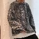 メンズ ファッション 激安 韓国 通販  ストリートファッション秋冬ラウンドネック定番シンプルグラデーション色コットンプルオーバー長袖トップス