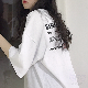 コットン半袖韓国系夏ラウンドネックプルオーバーホワイトブラックイエロープリントアルファベット半袖Ｔシャツ