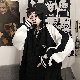 長袖ファッションカジュアル秋冬ラウンドネックジッパーファスナー配色ストライプ柄ジャケット