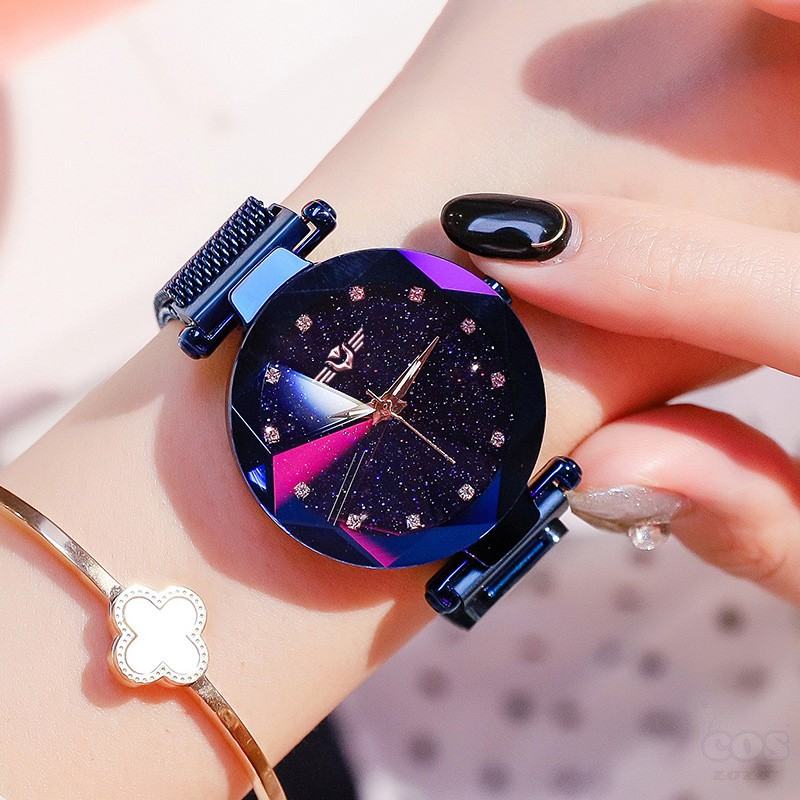 ファッション防水深度30ｍ合金クォーツ時計ダイヤモンドラウンドパープル系ゴールド系ブルー系合金腕時計