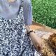 合成繊維半袖ファッションレトロ韓国系ランタンスリーブショート丈夏プリントハイウエストAラインプリントノースリーブレディーワンピース