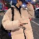 【韓国風ファッション】メンズ アウター 冬 シンプル カジュアル 定番 スタンドネック ジッパー ファスナー 無地 アウター ダウンジャケット