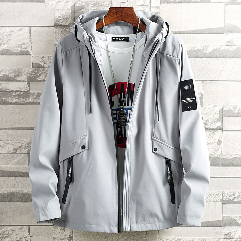 ジッパー秋長袖フード付き一般一般冬配色ファスナーファッションジャケット