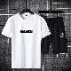 ホワイト3/Tシャツ+ブラック/ショートパンツ