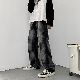 【おしゃれ度アップ】デニム ファッション レギュラー ウエスト 配色 ストリート系 春 秋 レギュラー丈 デニムパンツ