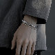 【人気コーデ】キラキラ 韓国 ファッション オールシーズン 幾何模様 シンプル サークル チタン 鋼 アクセサリー ブレスレット