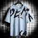 ポリエステル半袖シンプル一般一般春夏秋ラウンドネックプルオーバーグリーンブラックブルーグレープリント20~30代アルファベットTシャツ・POLOシャツ