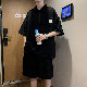 【トレンドコーデ】ootd fashion outfit 夏 POLOネック プルオーバー ファスナー 無地 コットン ファッション カジュアル 韓国系セットアップ