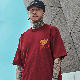半袖シンプルファッションカジュアルストリート系ラウンドネックプルオーバープリントプリントTシャツ・POLOシャツ