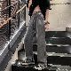 【流行の予感】デニム メンズ ファッション ストリート系 韓国系 春夏 スリット レギュラーウエスト レギュラー丈 無地 デニムパンツ