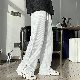 【快適な肌触り】レディース 通販 シルエット メンズファッション 人気 カッコイイ 韓国 ストリート系 シンプル スリット レギュラー ウエスト レギュラー丈 無地 カジュアルパンツ