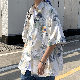 ポリエステル半袖シンプルファッションカジュアルレトロ韓国系森ガール一般一般夏POLOネックボタンプリントプリントボタンシャツ