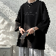 涼しい 服 メンズ【激安】夏服 メンズ 韓国 ファッション 七分袖 シンプル ラウンドネック プルオーバー プリント アルファベット Tシャツ・POLOシャツ