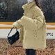 【着回し力抜群】暖かい ストリート系 韓国系 ファッション スウィート 長袖 スタンドネック ジッパー ファスナー アルファベット ノームコア 防寒 綿コート
