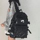 【大容量】男女兼用 韓国 ファッション 学生 通勤 ファスナー リュック プリント ファッション 切り替え M 旅行 鞄 リュックサック