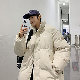 【今季マストバイ】長袖 シンプル ファッション ストリート系 韓国系  秋冬 スタンドネック ジッパー 無地 ボタン 綿コート ダウンジャケット