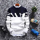  ニット 長袖 ファッション カジュアル 一般 一般 秋冬 ラウンドネック プルオーバー 配色 ボーダー なしセーター