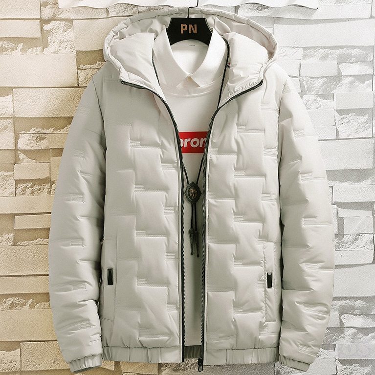  長袖 シンプル 韓国系 一般 一般 冬 フード付き ジッパー ファスナー 無地 ポリエステル綿コート・ダウンジャケット