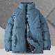  ファッション スタンドネック ジッパー 一般 長袖 ファスナー シンプル 一般 無地 定番 ポリエステル綿コート・ダウンジャケット