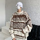  コットン 長袖 シンプル ファッション 定番 韓国系   春秋 ラウンドネック プルオーバー ボーダー セーター